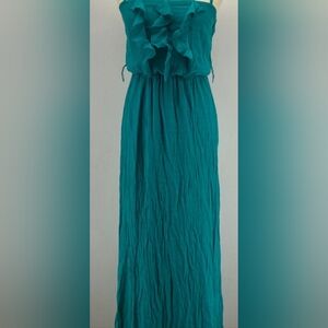 Iz Byer Ruffle Maxi Dress
Women Sz XL Turquoise
Spaghetti Strap Boho Beach